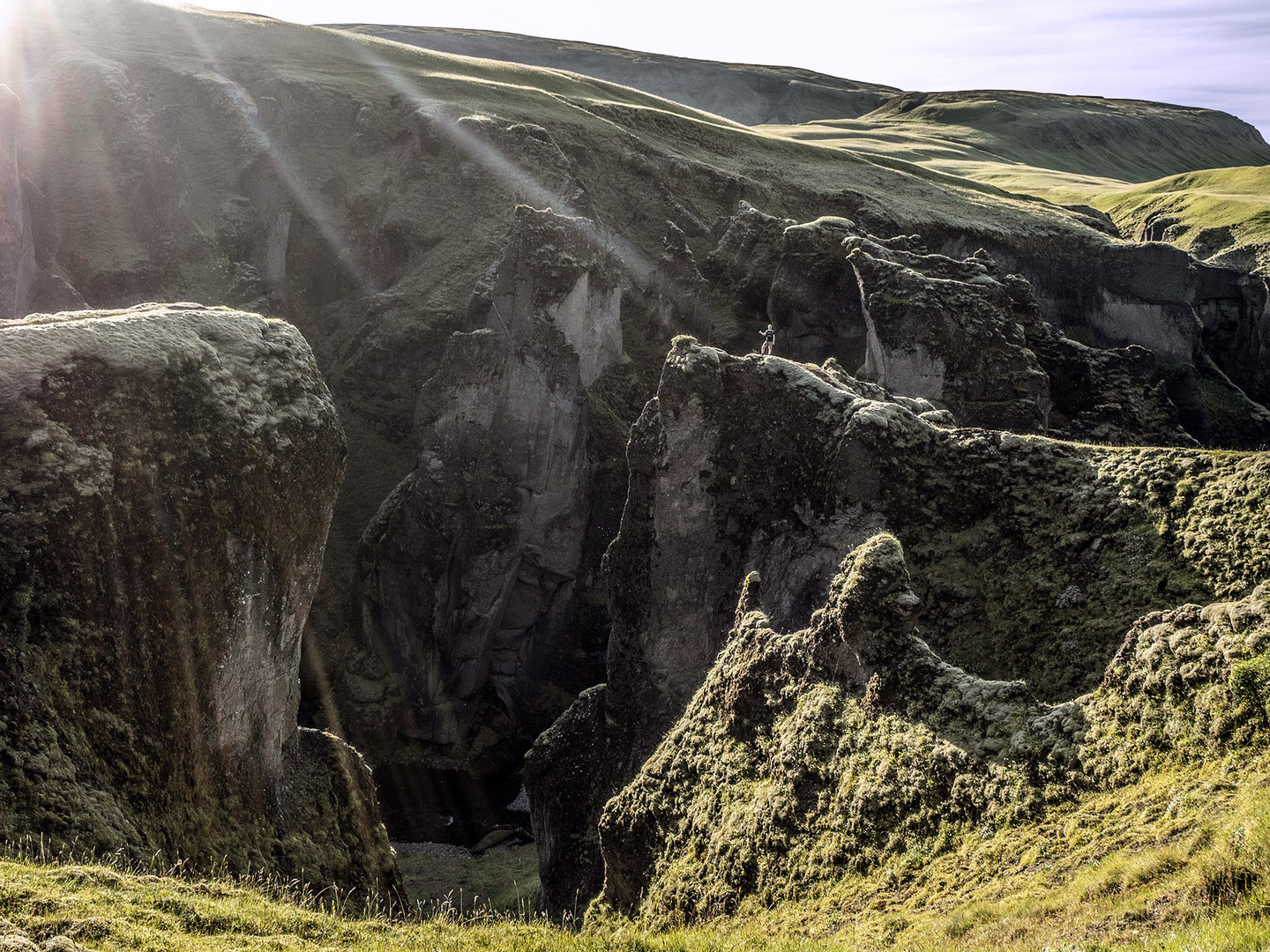 Schlucht mit Sonne (Island)