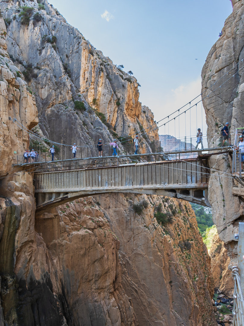 Schluchtüberquerung Caminitio del Rey