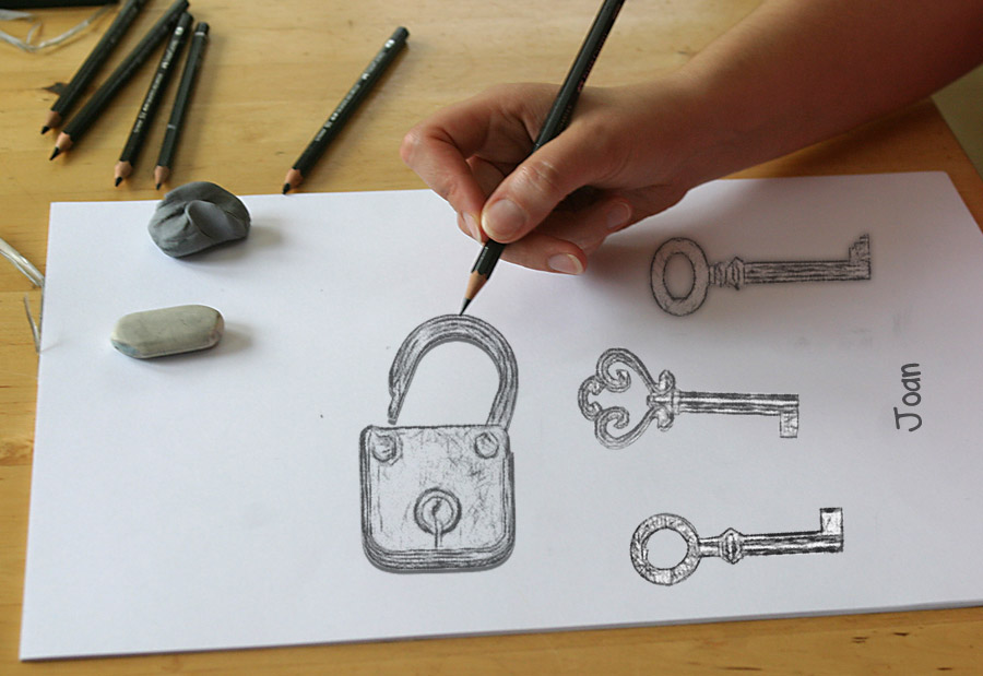 Schlüssel als Zeichnung