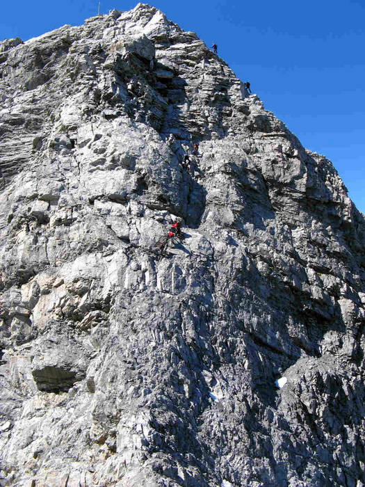 Schlüsselpassage am Ortler Normalweg