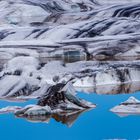 Schmelzender Gletscher Im Spiegelglatten Wasser