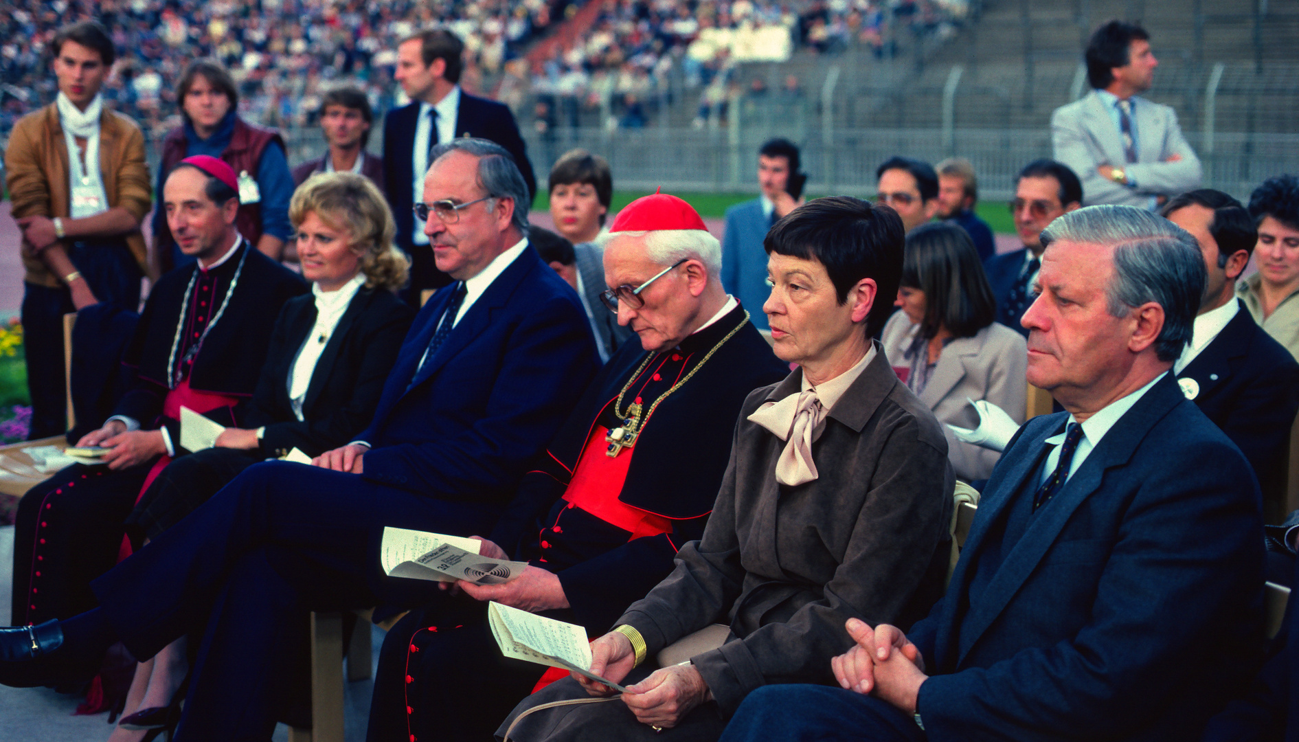 Schmidt und Kohl auf dem Katholikentag 1982