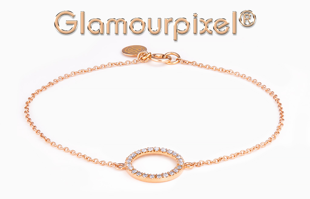 Schmuckfotografie Diamantenarmband Rose Gold