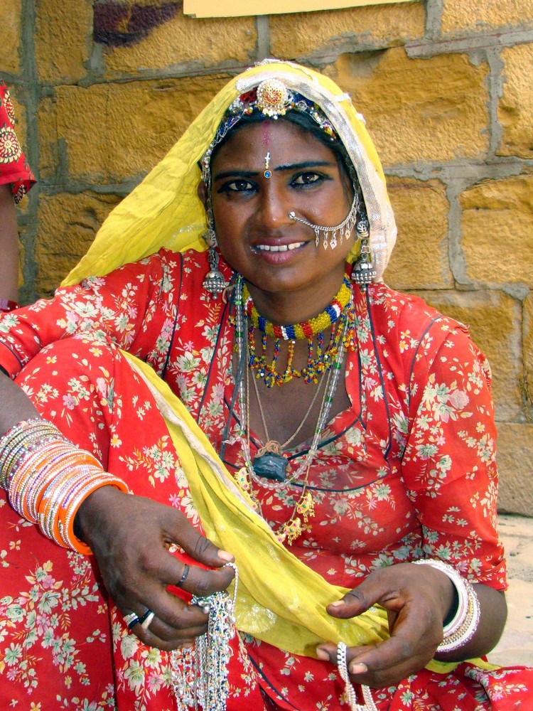 Schmuckverkäuferin in Jaisalmer