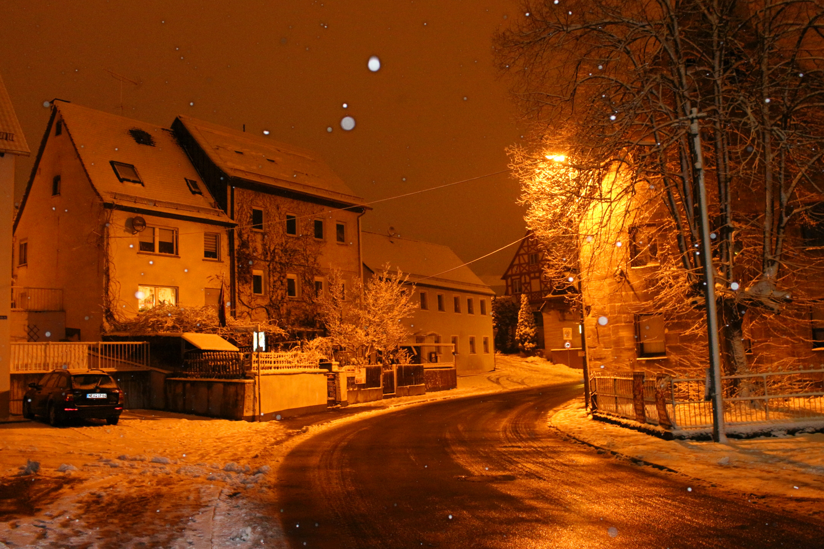 Schnaittach, Nürnberger Strasse, Franken, Winter, Schneefall