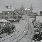 Schnaittach verschneite Strasse Winter
