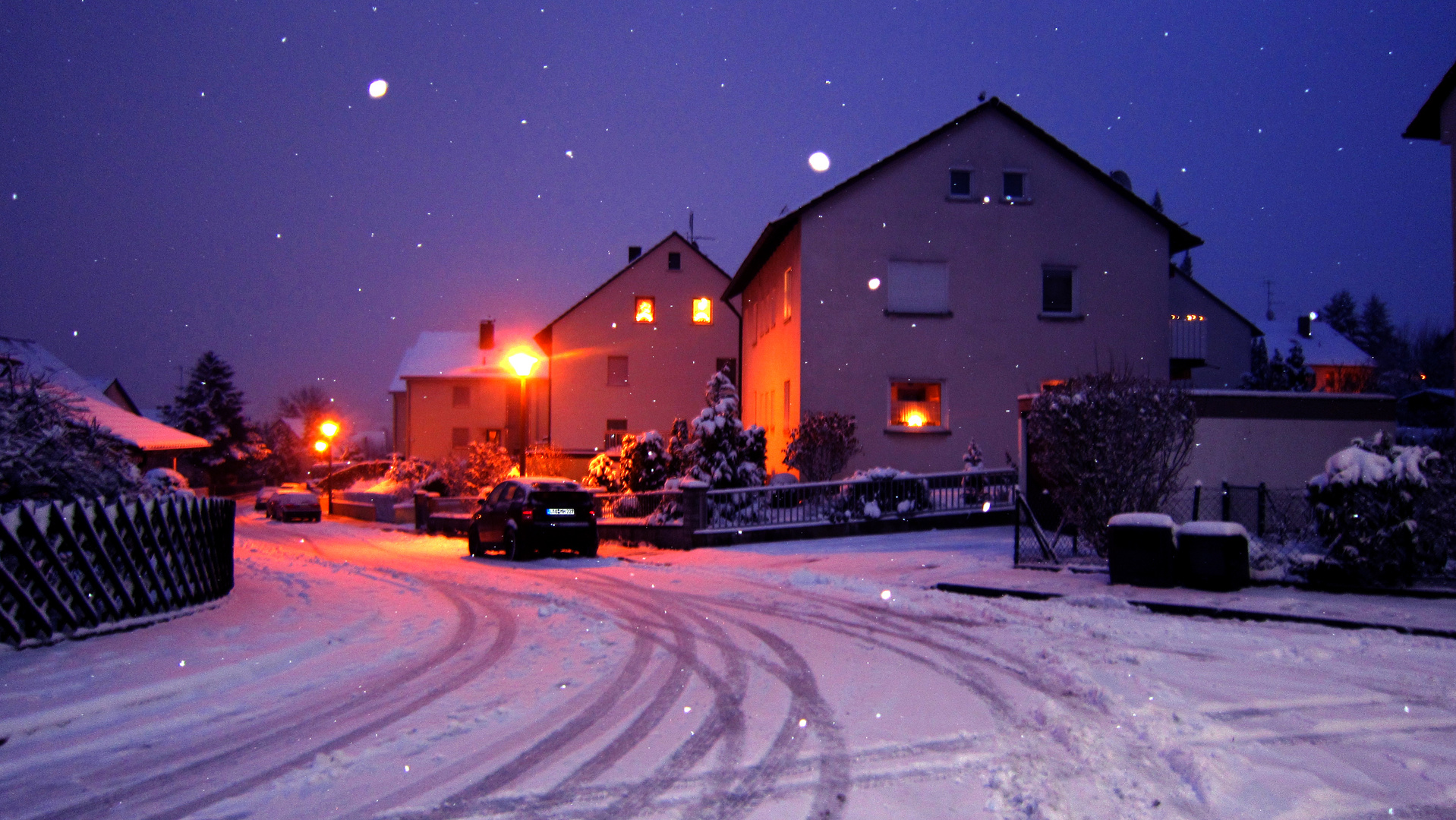 Schnaittach Winter Schnee Abendstimmung