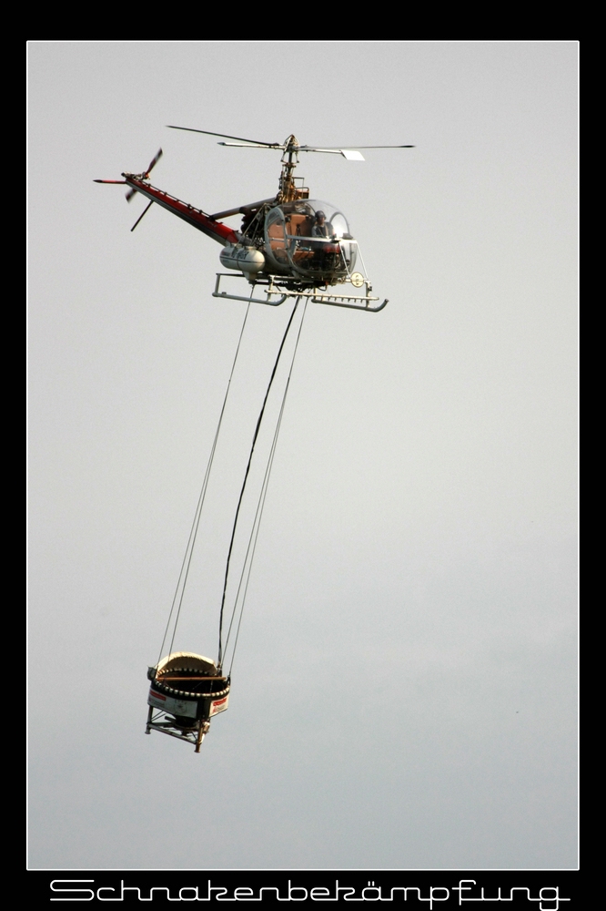 Schnakenbekämpfung per Heli