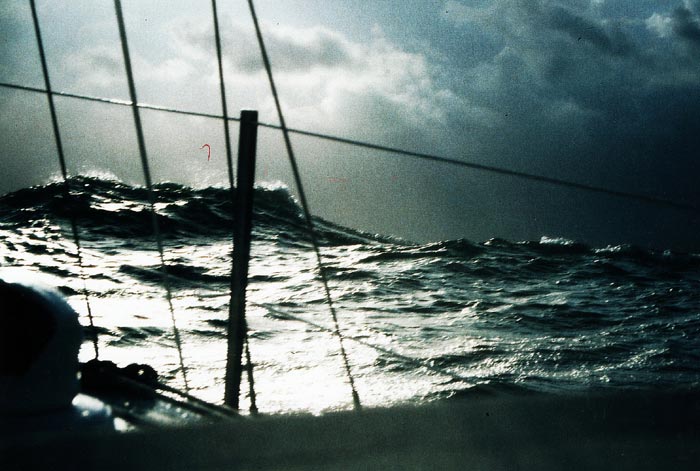 Schnappschuss auf stürmischer Nordsee im November