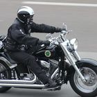 Schnappschuss einer Harley Davidson von der A5