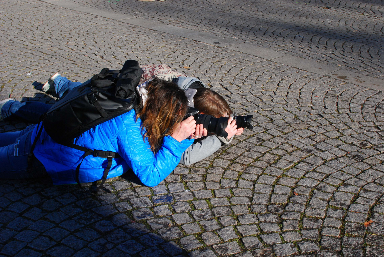 Schnappschuss- Fotografen bei der Arbeit