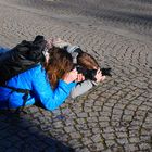 Schnappschuss- Fotografen bei der Arbeit