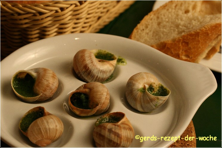 Schnecken in Kräuterbutter