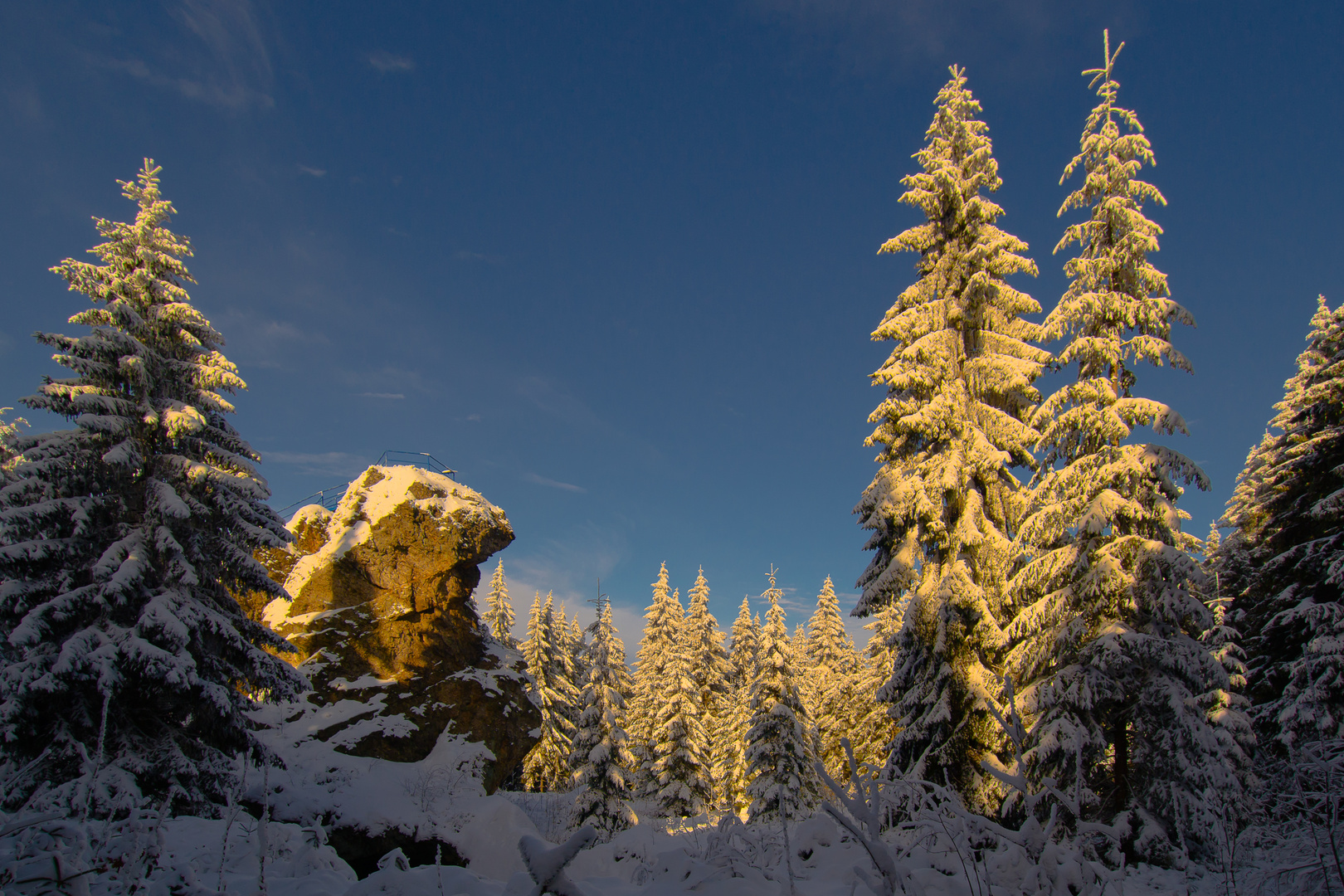 Schneckenstein am Rande der Kammloipe