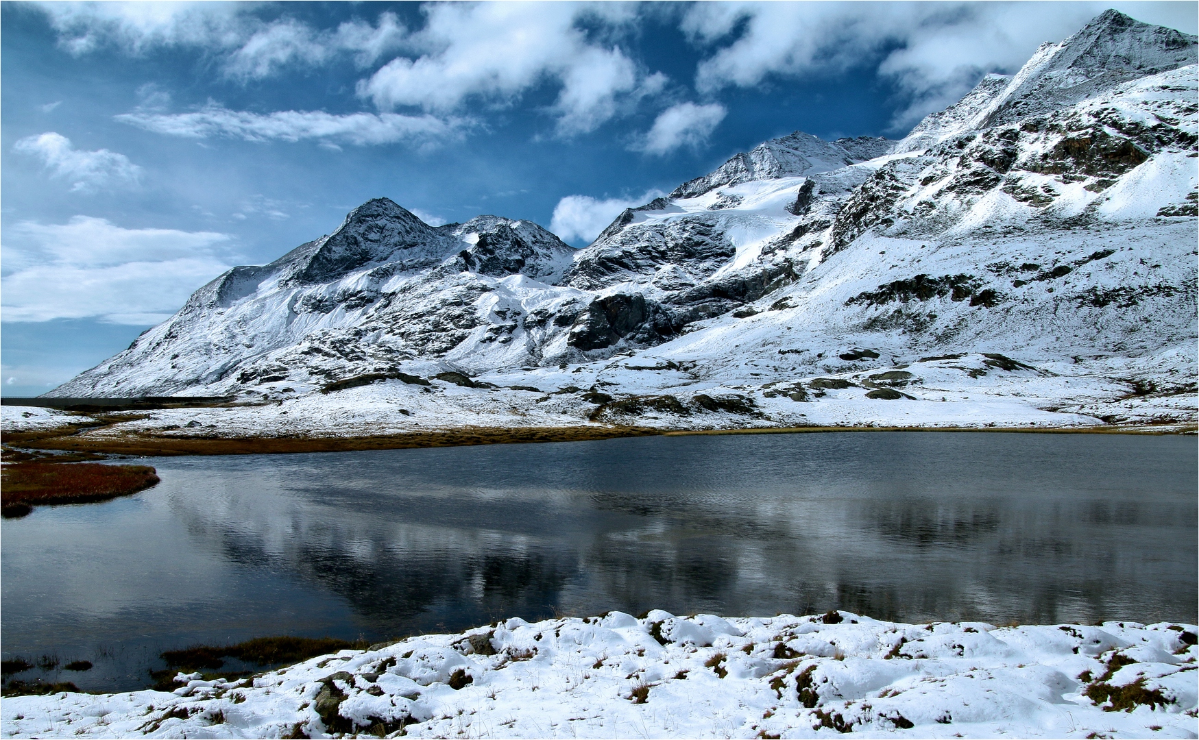 SCHNEE AM BERNINAPASS