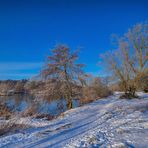 Schnee am blauen Montag