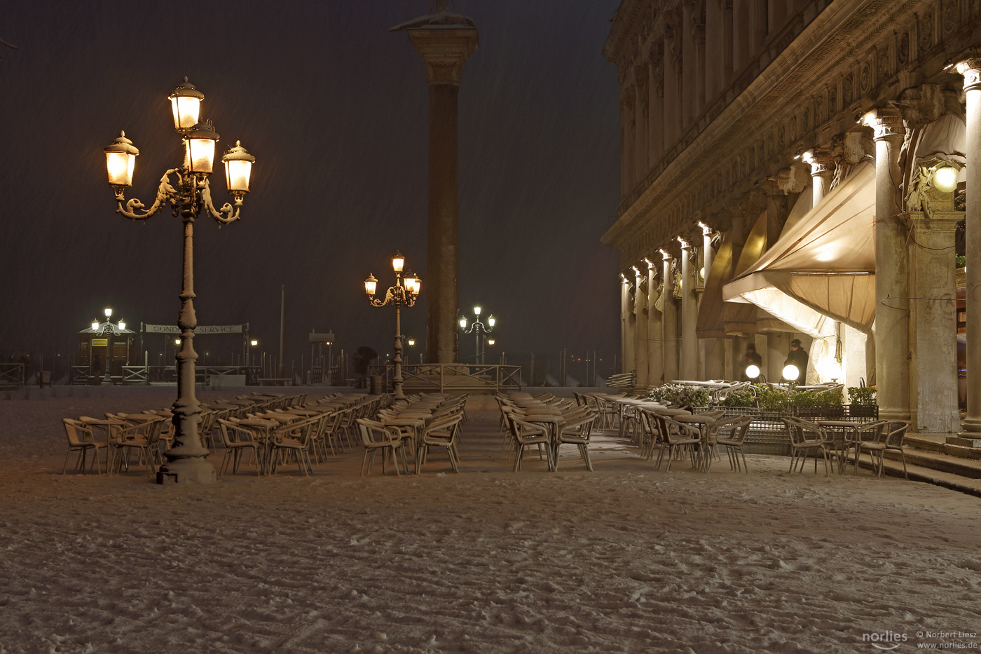 Schnee am Markusplatz