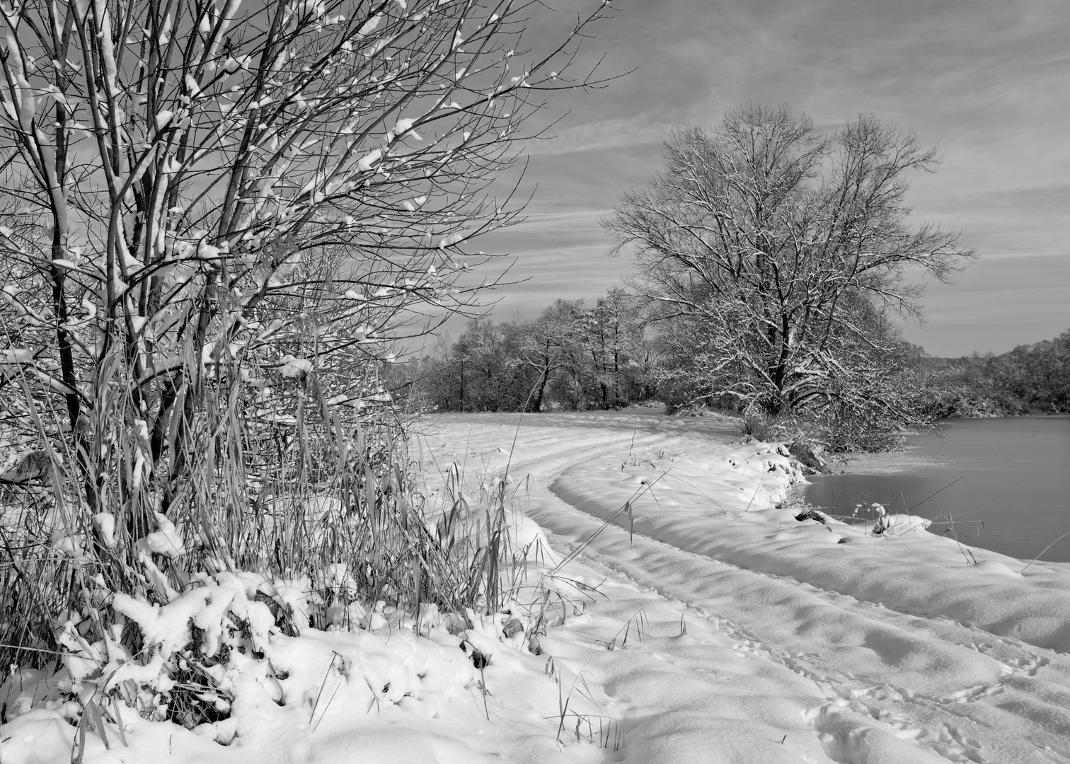 schnee am see