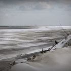 Schnee am Strand von Wangerooge!