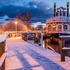 Schnee am Zingster Hafen