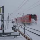 Schnee am Zug