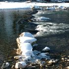 Schnee an der Isar