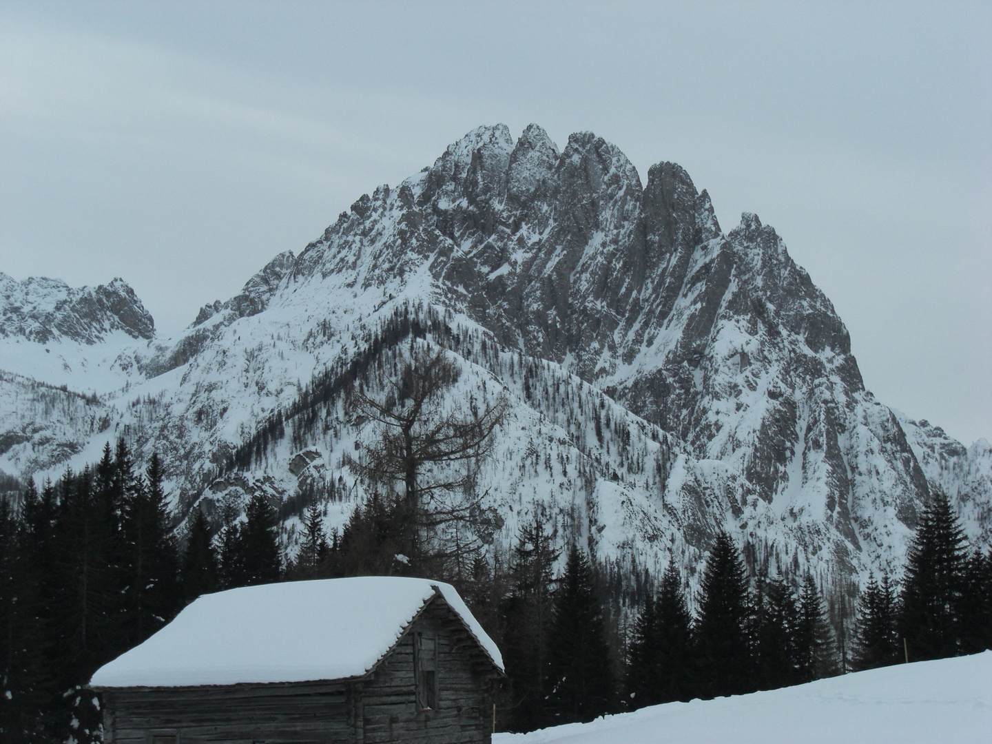 Schnee auf dem Berg