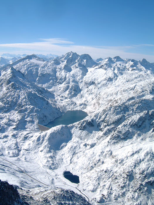 Schnee auf dem Gotthard