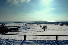 Schnee auf dem Inselblick