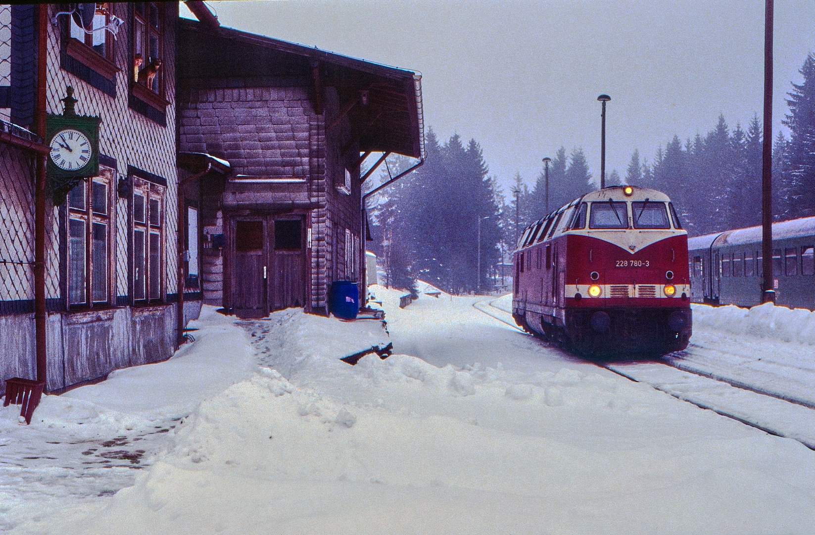 Schnee auf dem Rennsteig