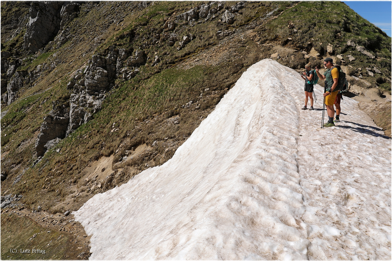 Schnee auf dem Roggentalsattel