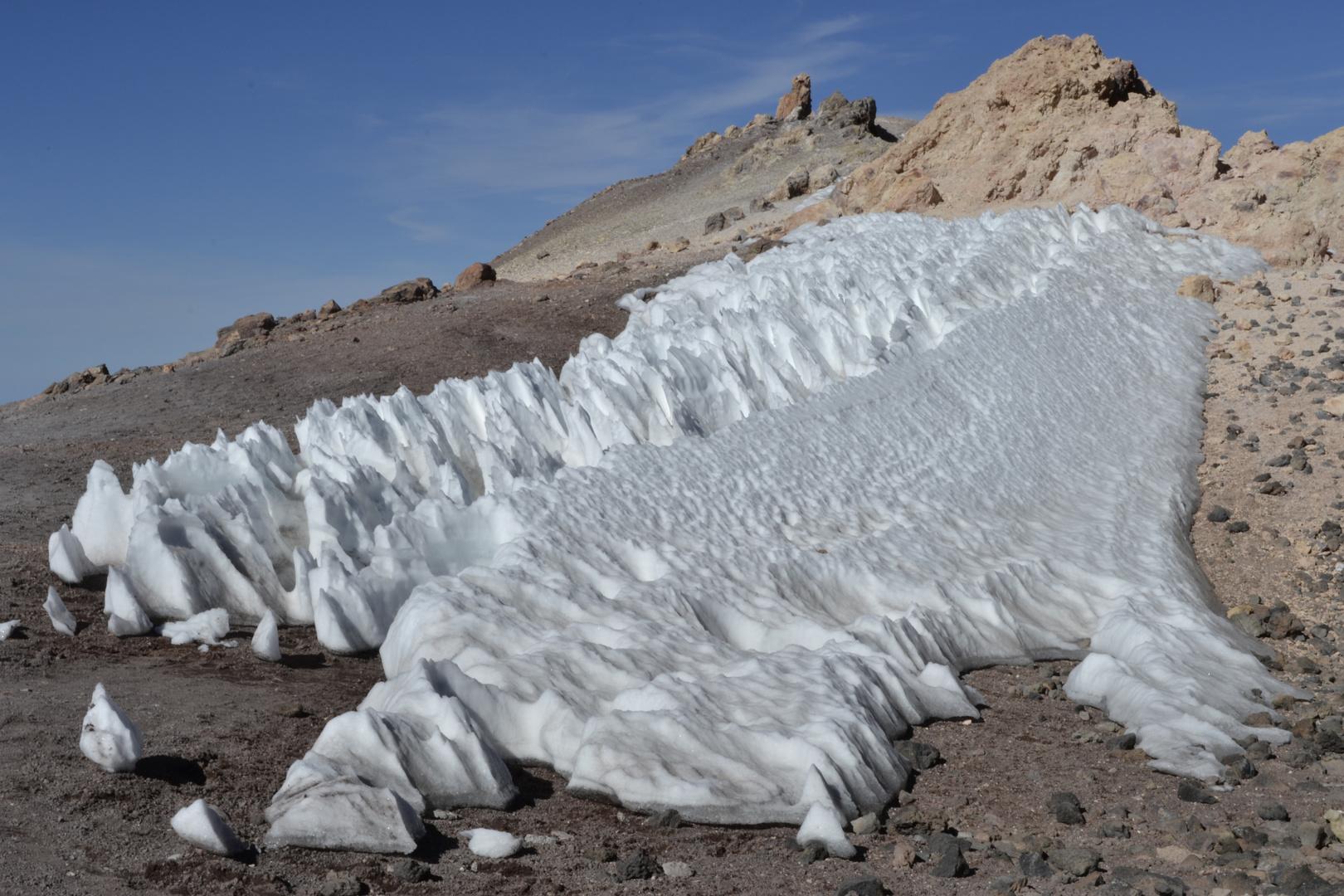 Schnee auf dem Teide