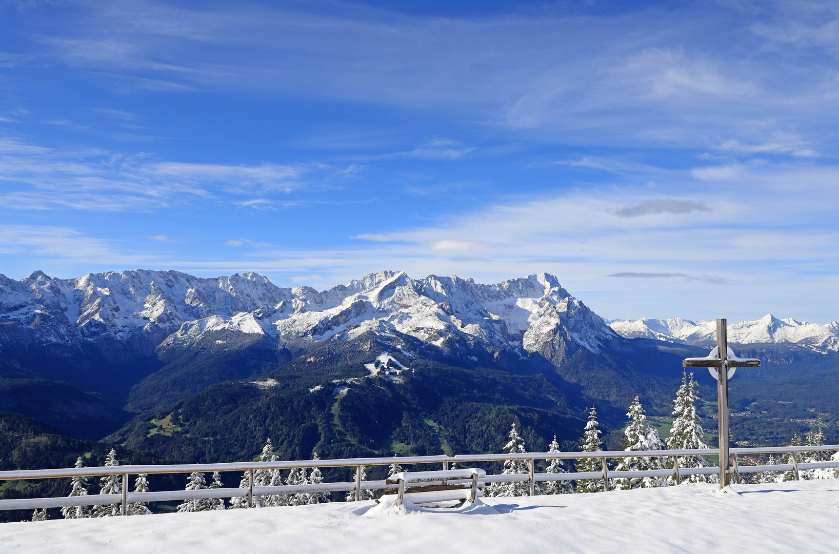 Schnee auf dem Wank am 27.09.2020