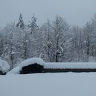 Schnee auf der Mauer