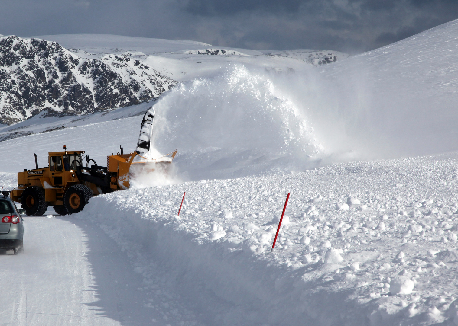 Schnee auf der Nordkap-Insel