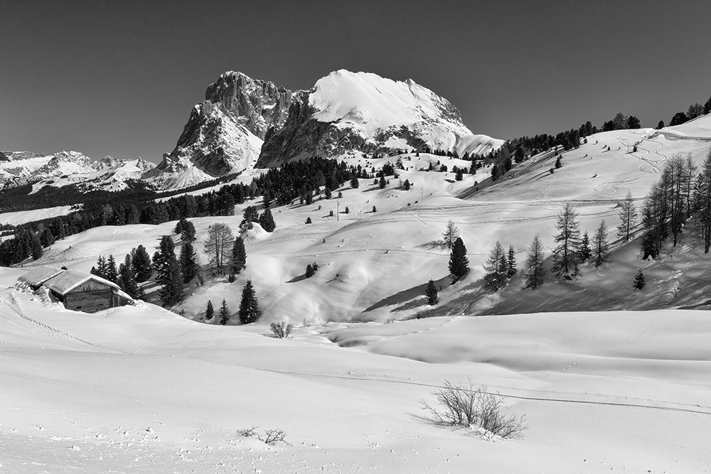 Schnee auf der Seiser Alm