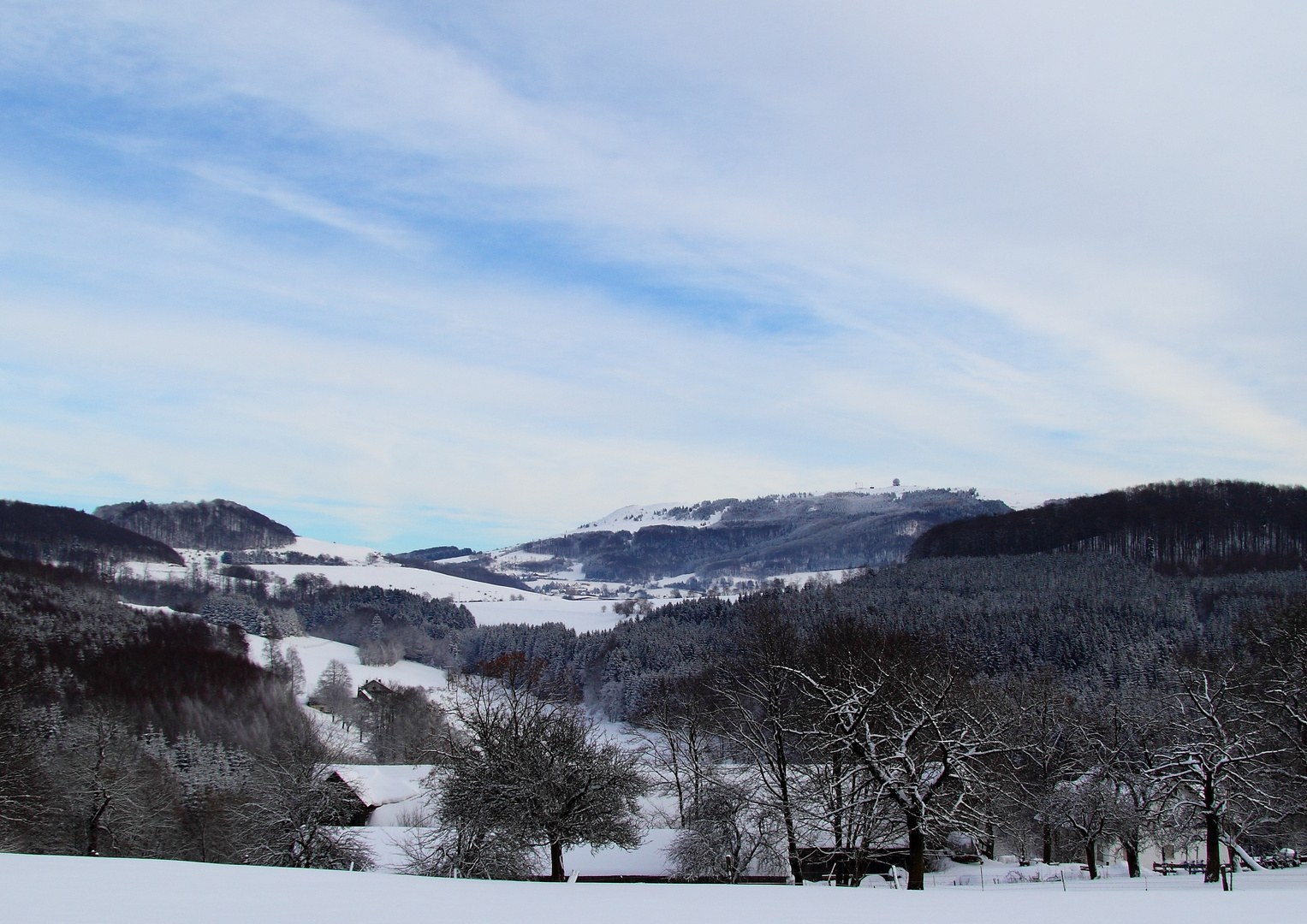 Schnee auf der Wasserkuppe