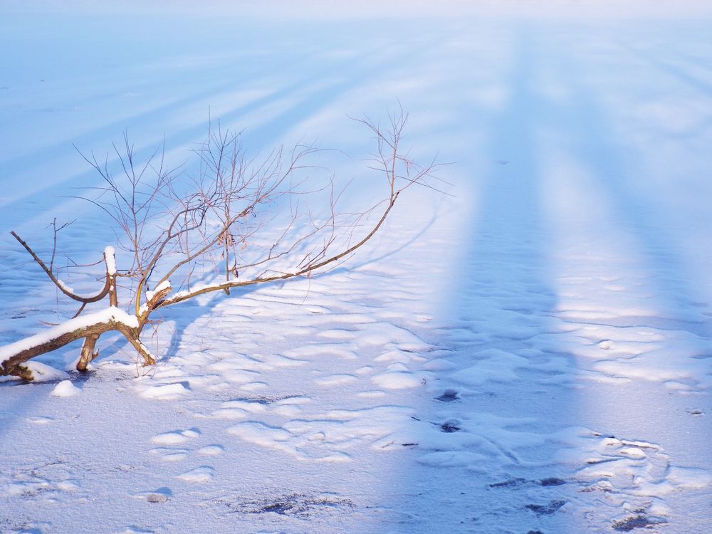 Schnee auf See