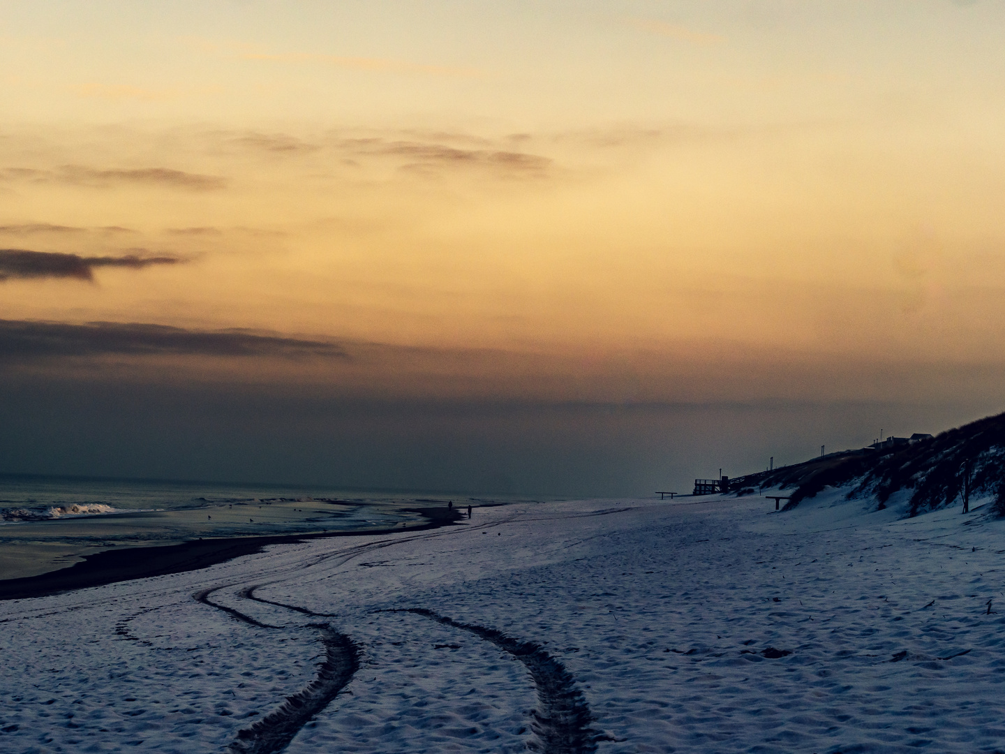 Schnee auf Sylt