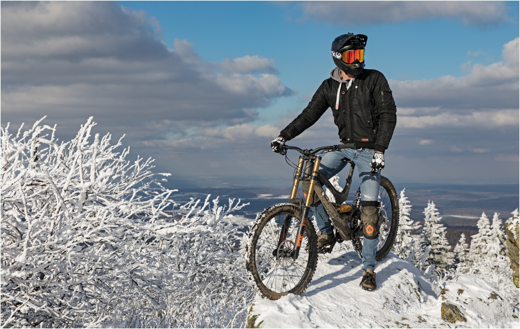 Schnee-Biker in …