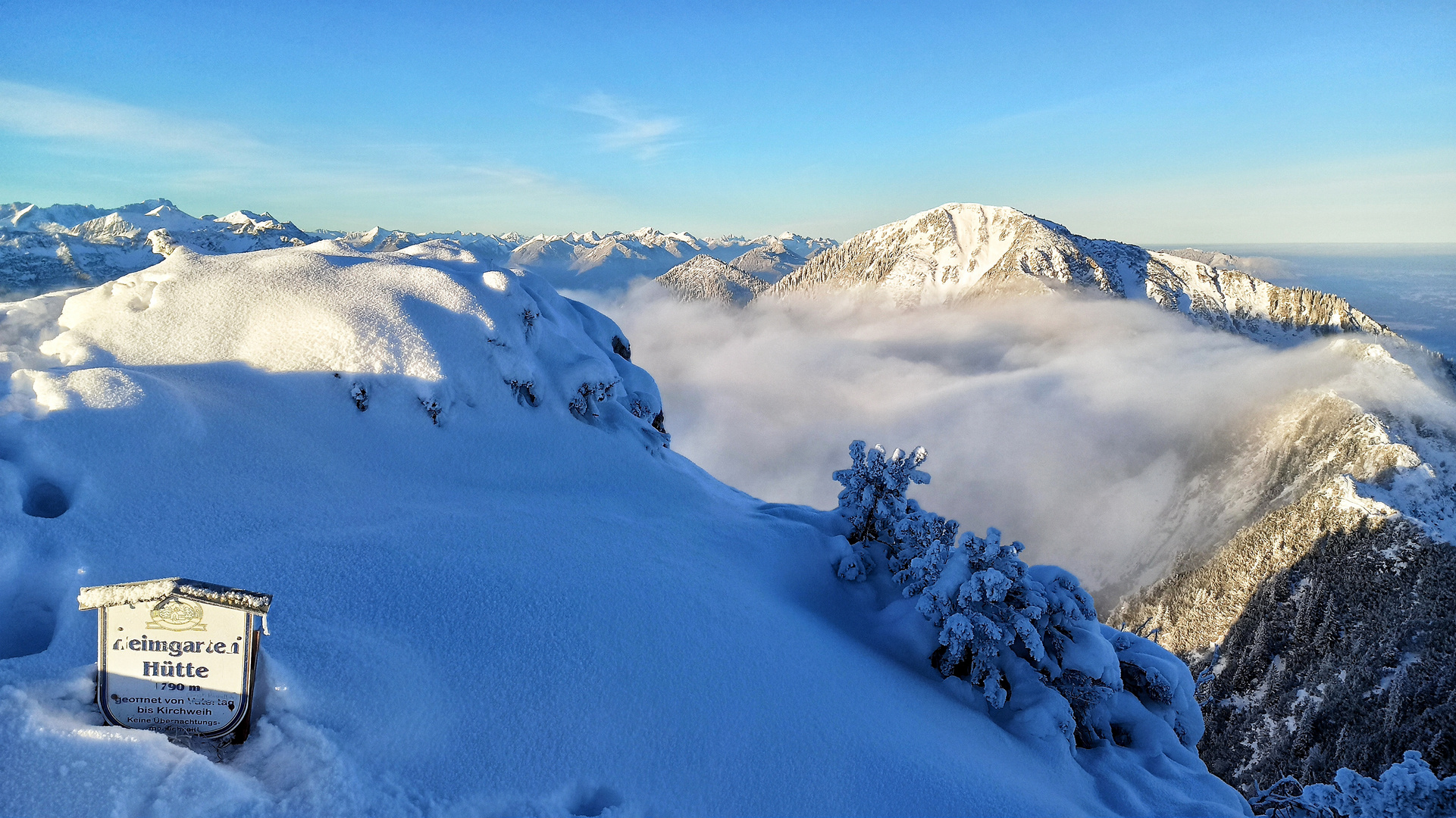 Schnee bis zur Zugspitze