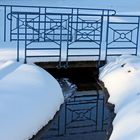 Schnee, Brücke, Spiegelung, ...