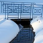 Schnee, Brücke, Spiegelung, ...