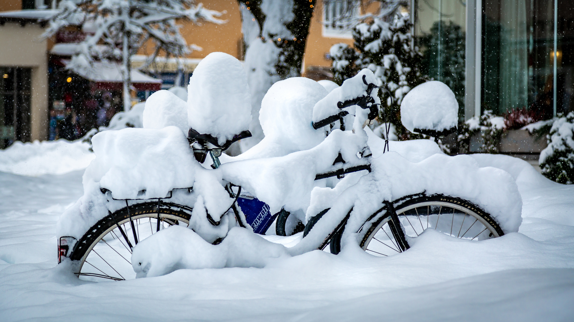 Schnee-Fahrrad