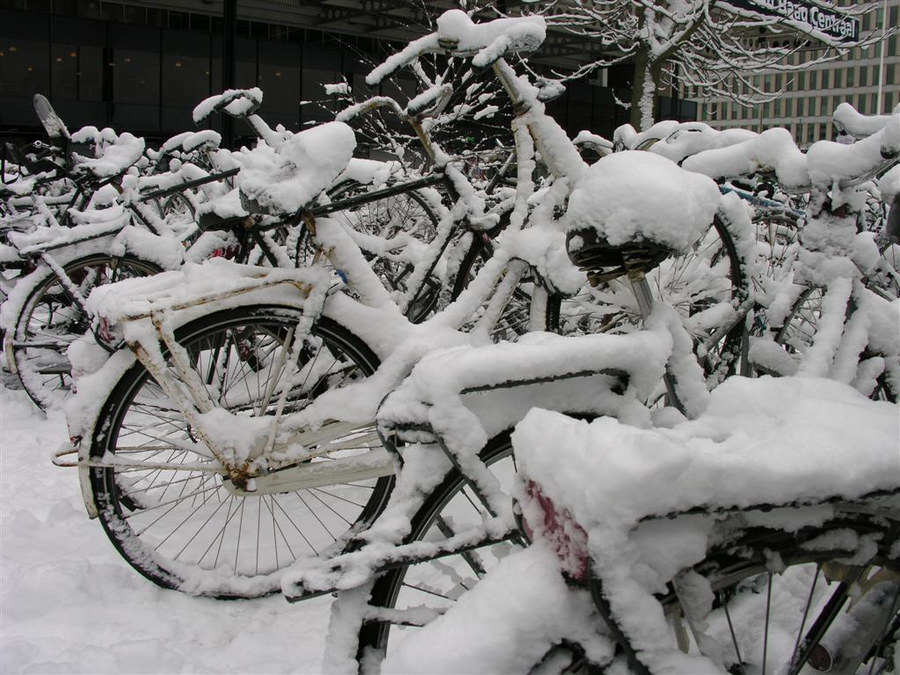 Schnee Fahrrad