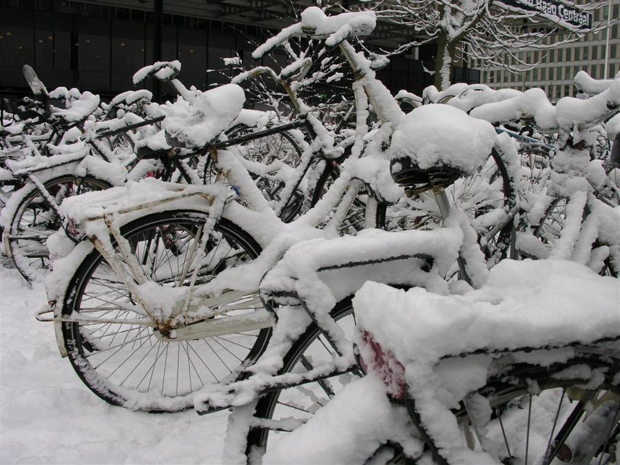 schnee fahrrad