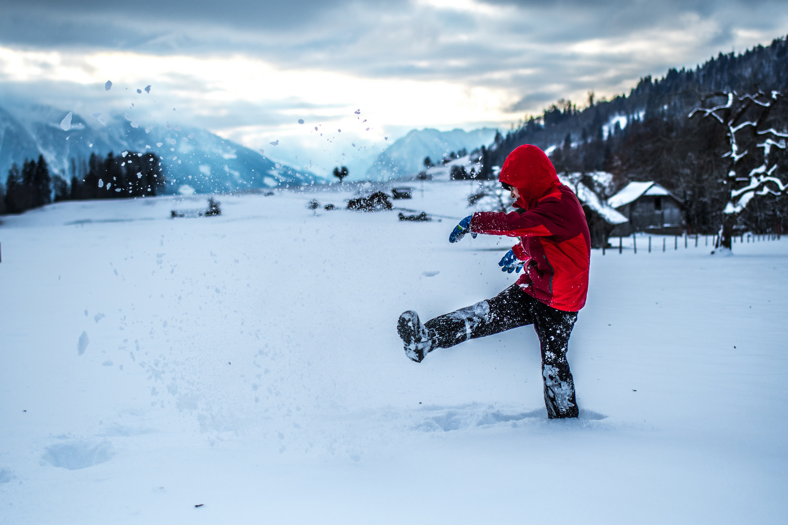 Schnee Fussball