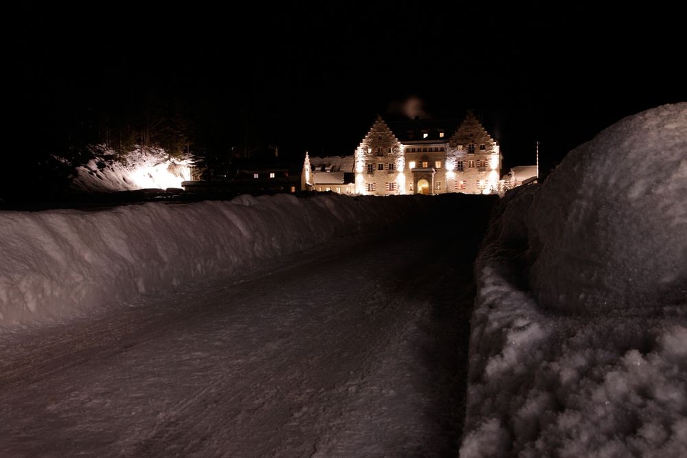 Schnee genug- am Schloss Kranzbach