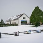 Schnee im April am Golfplatz