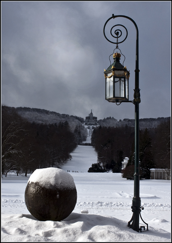 Schnee im Bergpark